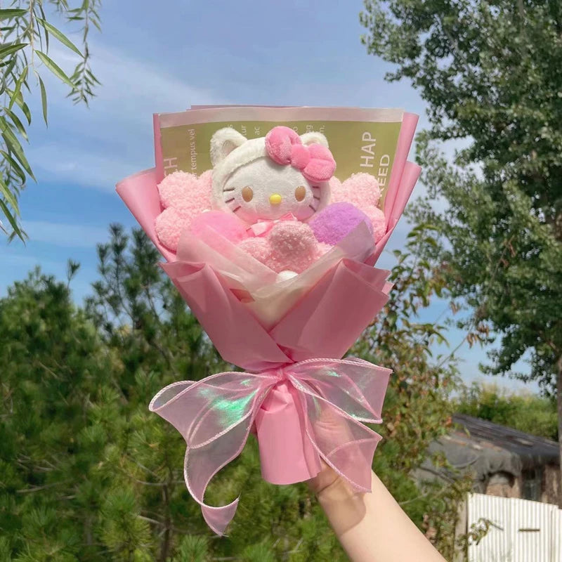 Valentine's Day/ Christmas/ Graduation/ Birthday Gifts
Hello kitty Plush Doll Toy Stuffed Animals Creative Bouquet !!