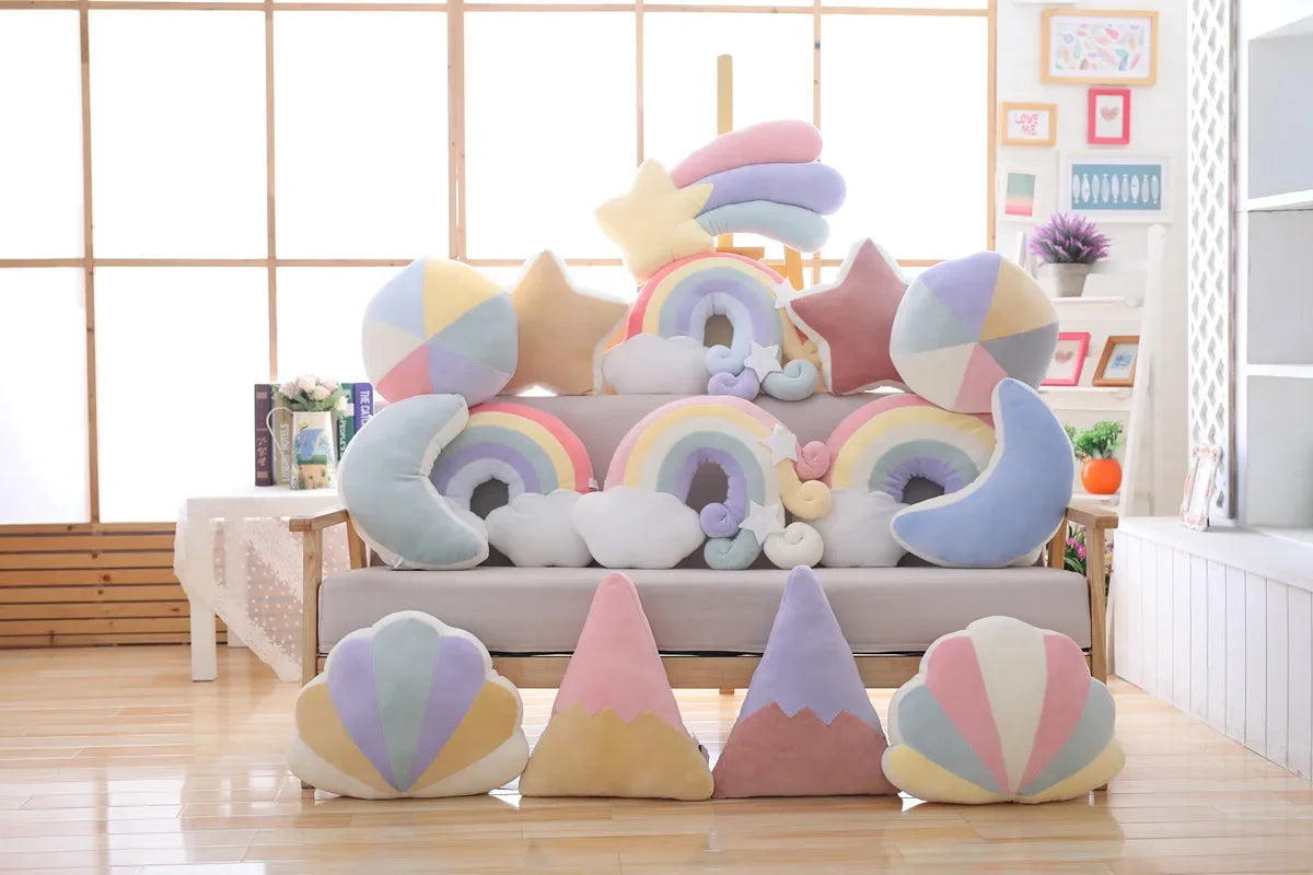 Rainbow Pillow/ Moon Creative Stuffed plush Cushion !!