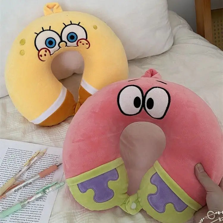 Cartoon SpongeBob SquarePants U-shaped Neck Pillow !!