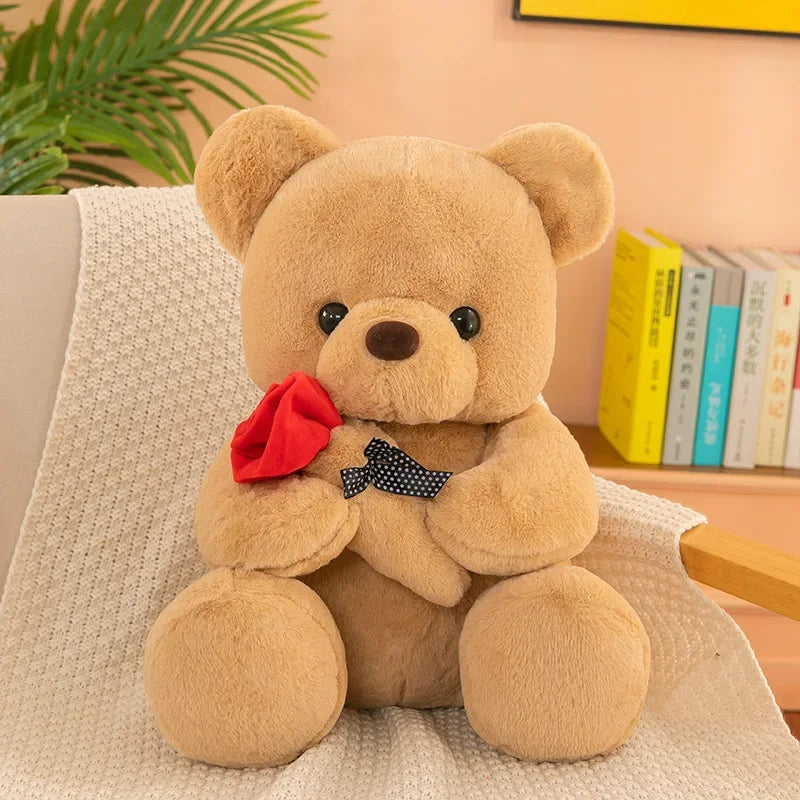 Valentine's Day roses teddy bear animal plush toys for girls teddy bear dolls.