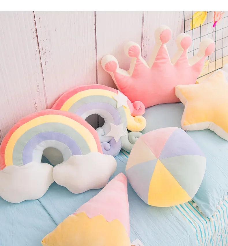 Rainbow Pillow/ Moon Creative Stuffed plush Cushion !!