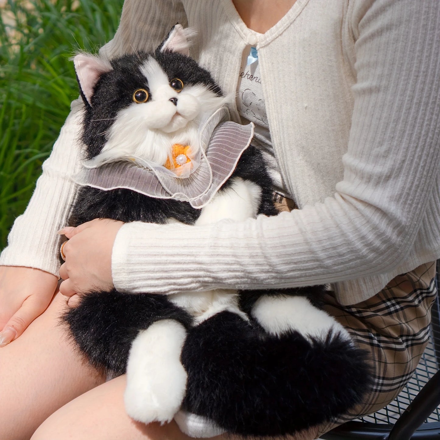 Chongker Plush Backpack - Women's Elegant Handmade  Fashion Cat Bag, Comes With Gift Box.