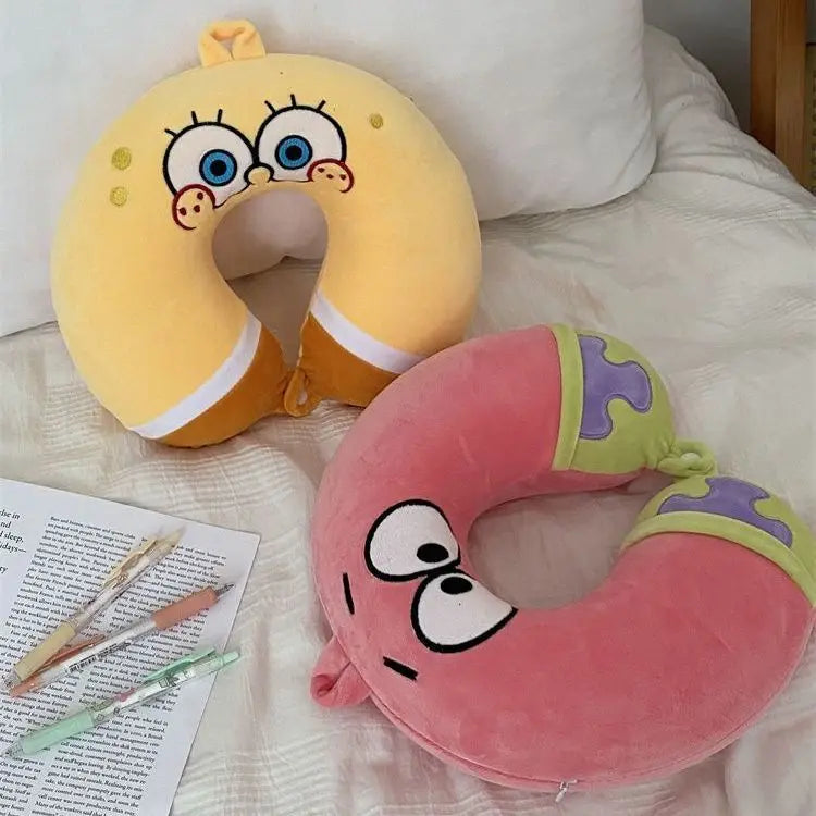 Cartoon SpongeBob SquarePants U-shaped Neck Pillow !!