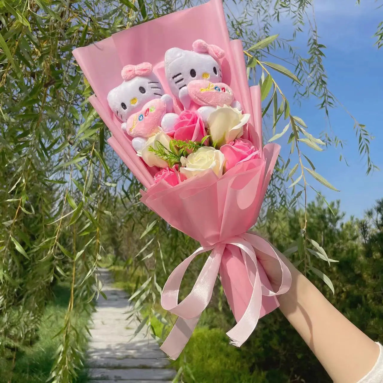 Valentine's Day/ Christmas/ Graduation/ Birthday Gifts
Hello kitty Plush Doll Toy Stuffed Animals Creative Bouquet !!