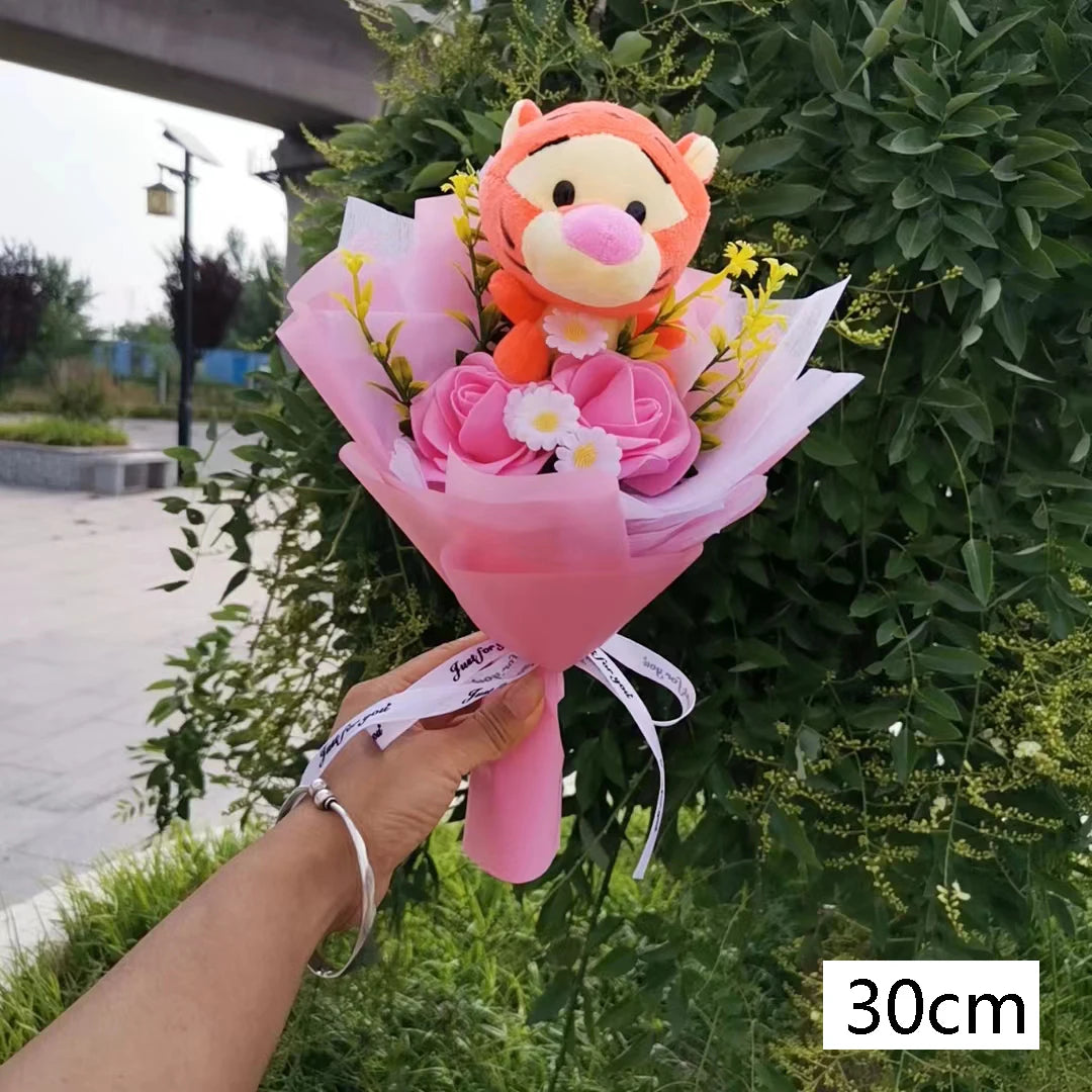 Valentines Day gift-Winnie the Pooh Bear, Tiger ,Pig Plush Bouquet.