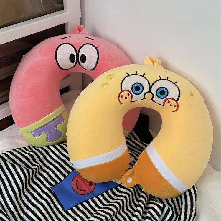 Cartoon SpongeBob SquarePants U-shaped Neck Pillow !!