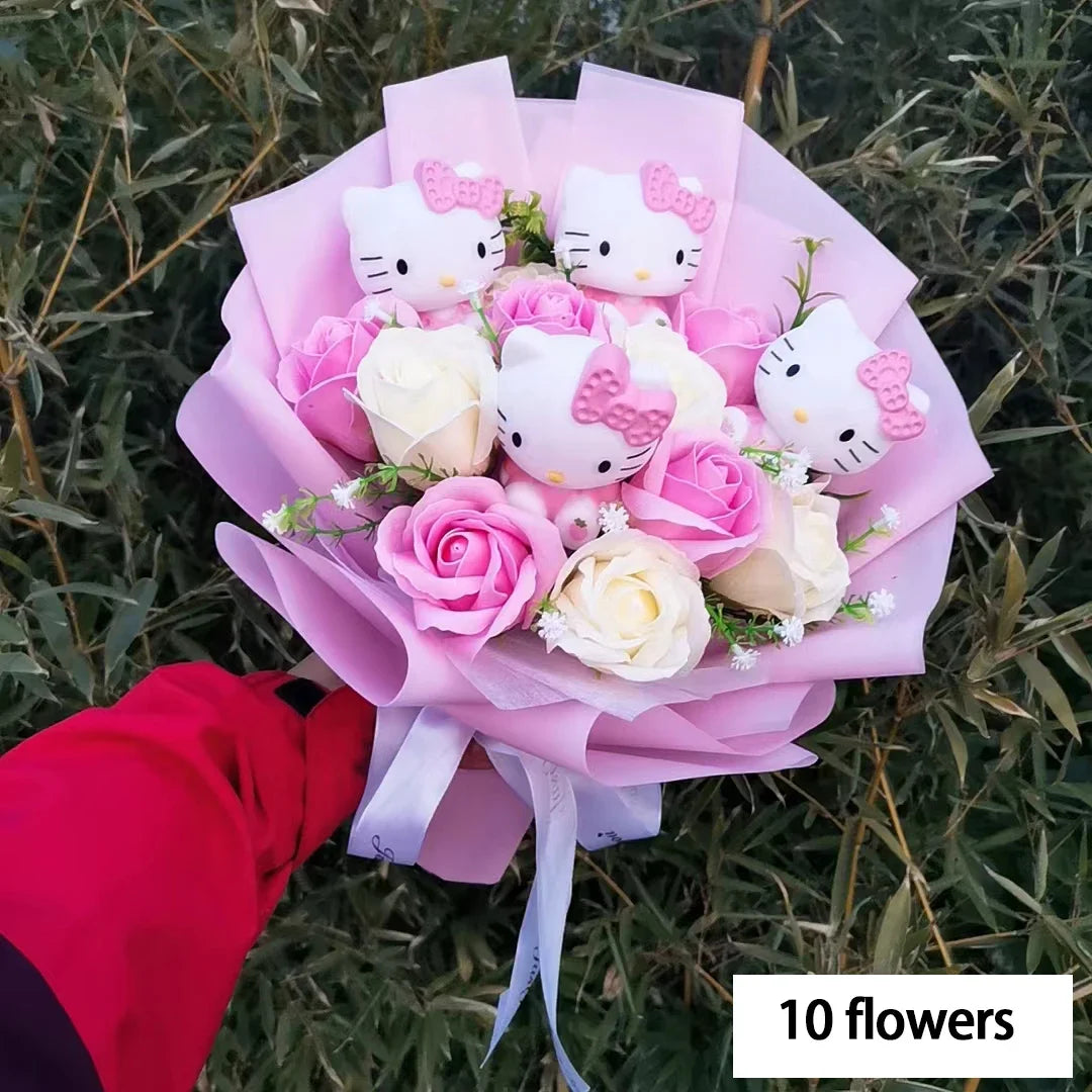 Valentine's Day Gift-Hello Kitty Cartoon Plush Bouquet  !!!