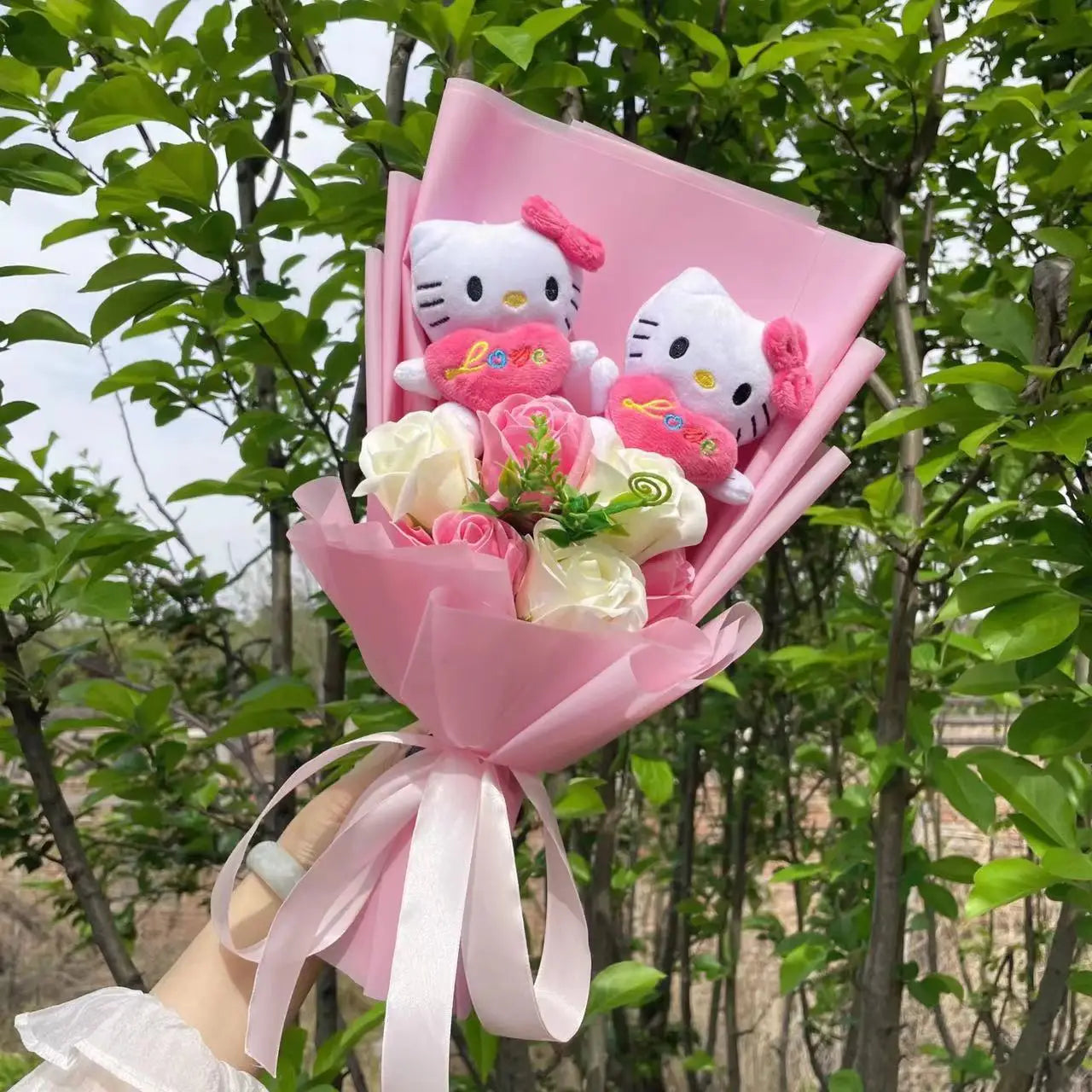 Valentine's Day/ Christmas/ Graduation/ Birthday Gifts
Hello kitty Plush Doll Toy Stuffed Animals Creative Bouquet !!