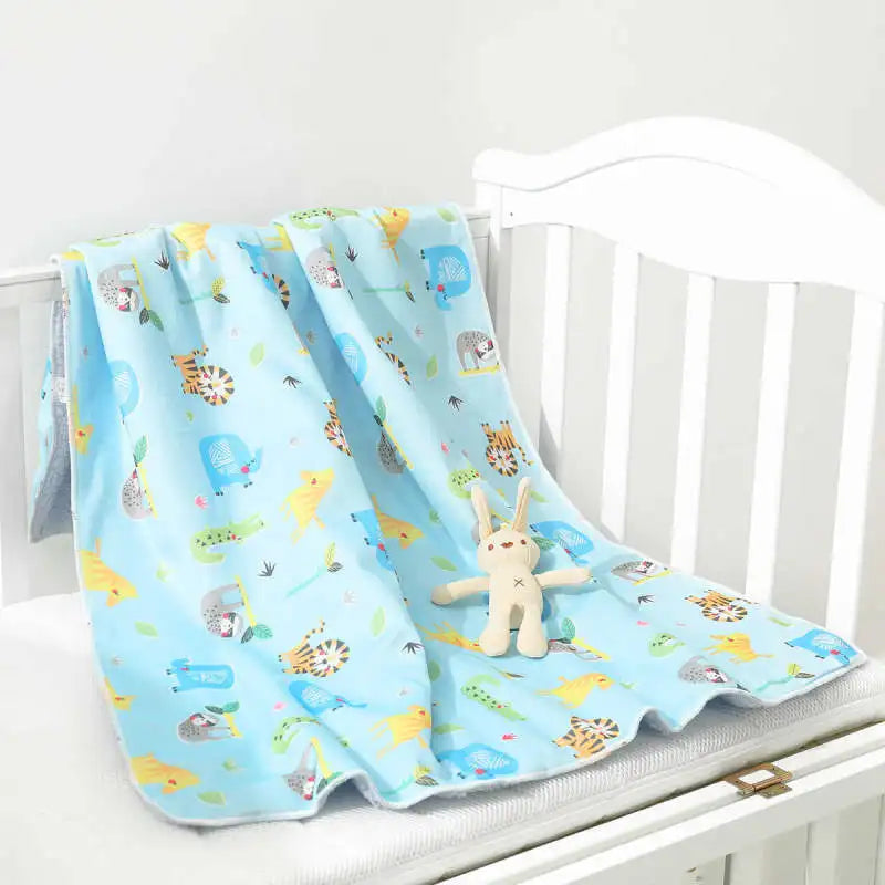 Ultra Soft Micro Plush Warm Reversible Cute Warm Baby Blanket !!