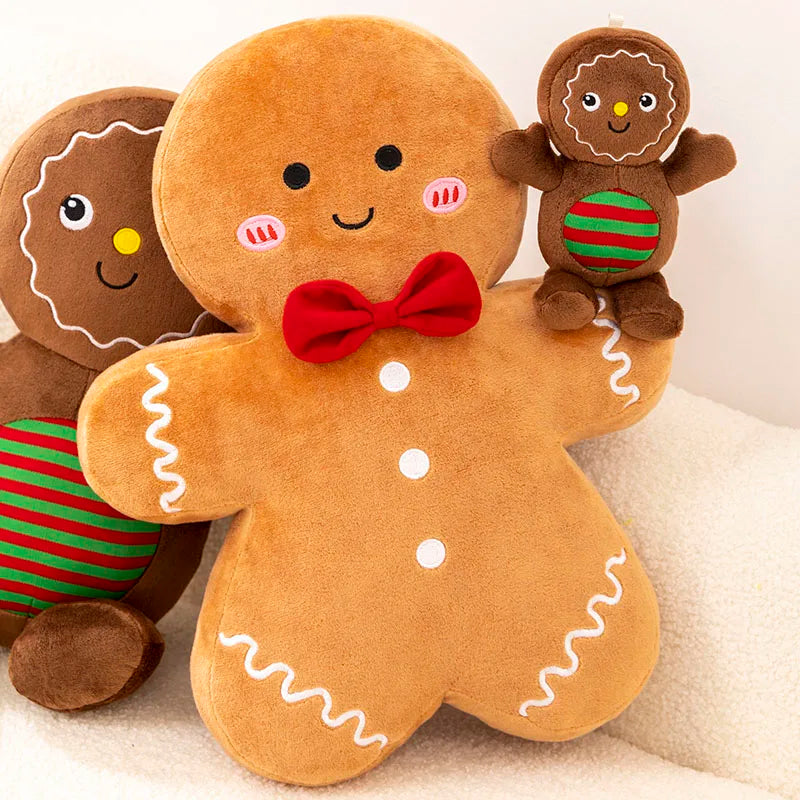 Adorable Ginger Bread Plush Toy Stuffed Caramel Chocolate Gingerbread Man Cushion !!!