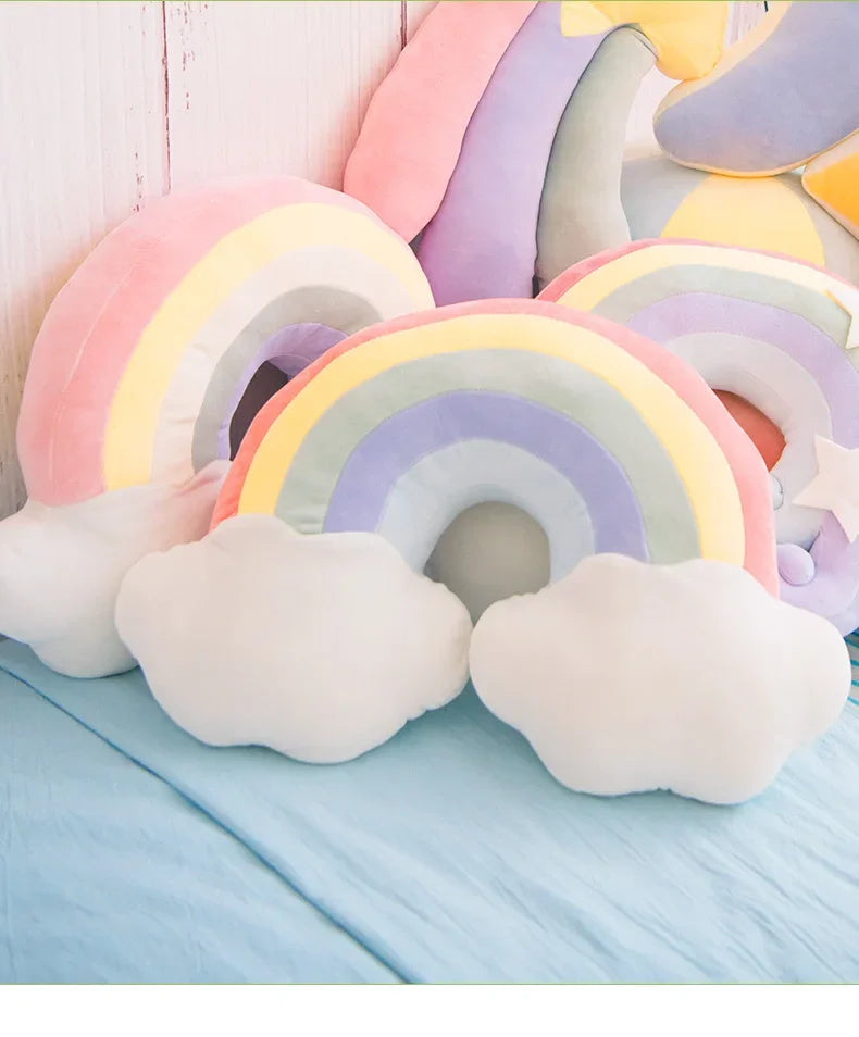 Rainbow Pillow/ Moon Creative Stuffed plush Cushion !!