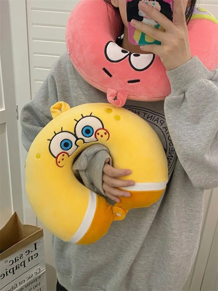 Cartoon SpongeBob SquarePants U-shaped Neck Pillow !!