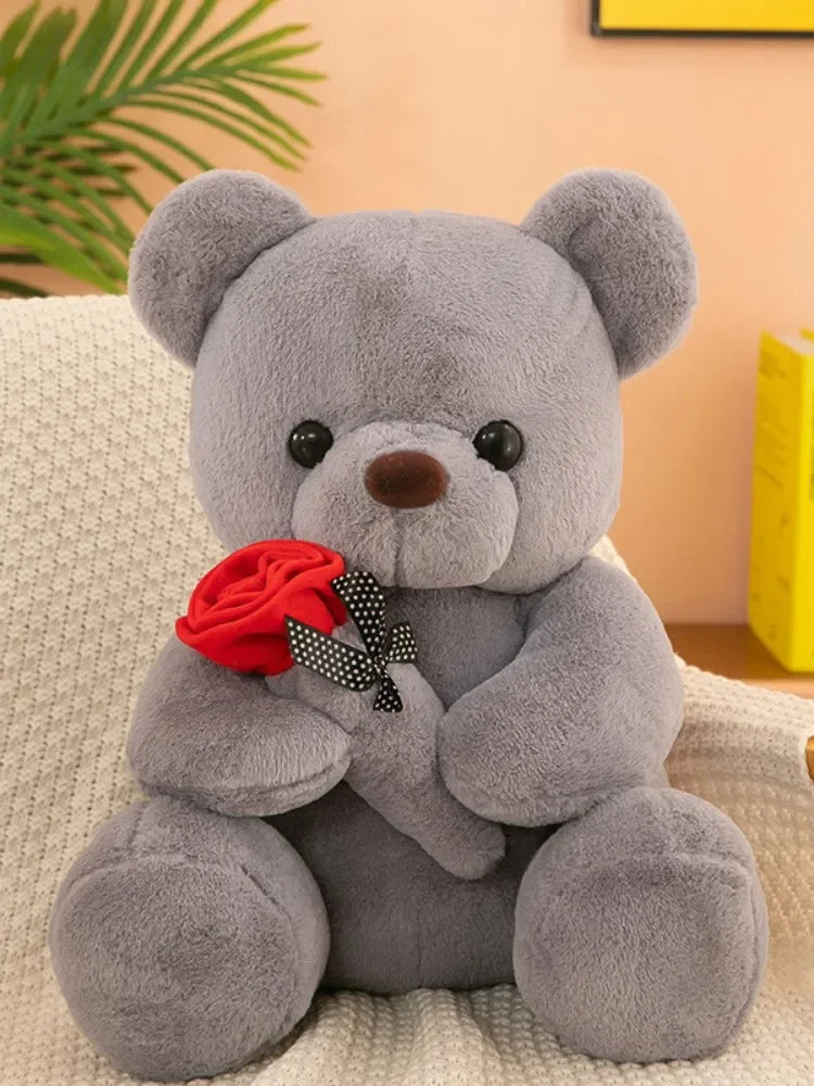 Valentine's Day roses teddy bear animal plush toys for girls teddy bear dolls.