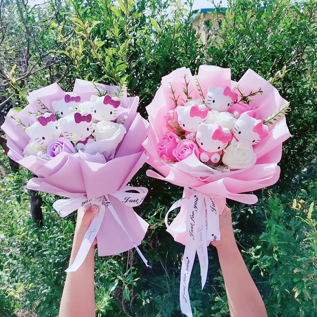 Valentine's Day Gift-Hello Kitty Cartoon Plush Bouquet  !!!