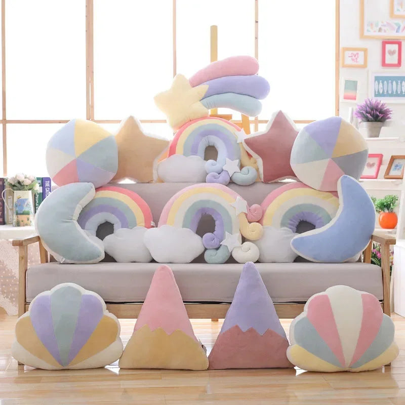 Rainbow Pillow/ Moon Creative Stuffed plush Cushion !!