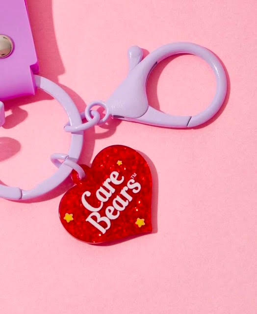 Care Bears Heart Shaped 3D Charm Pendant Keychain !